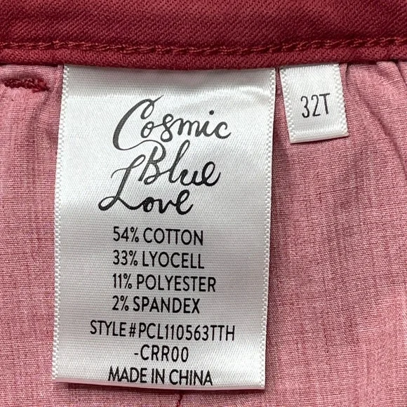 COSMIC BLUE LOVE Women’s RUST Flare Jeans SIZE 32 Tall - Picture 8 of 9